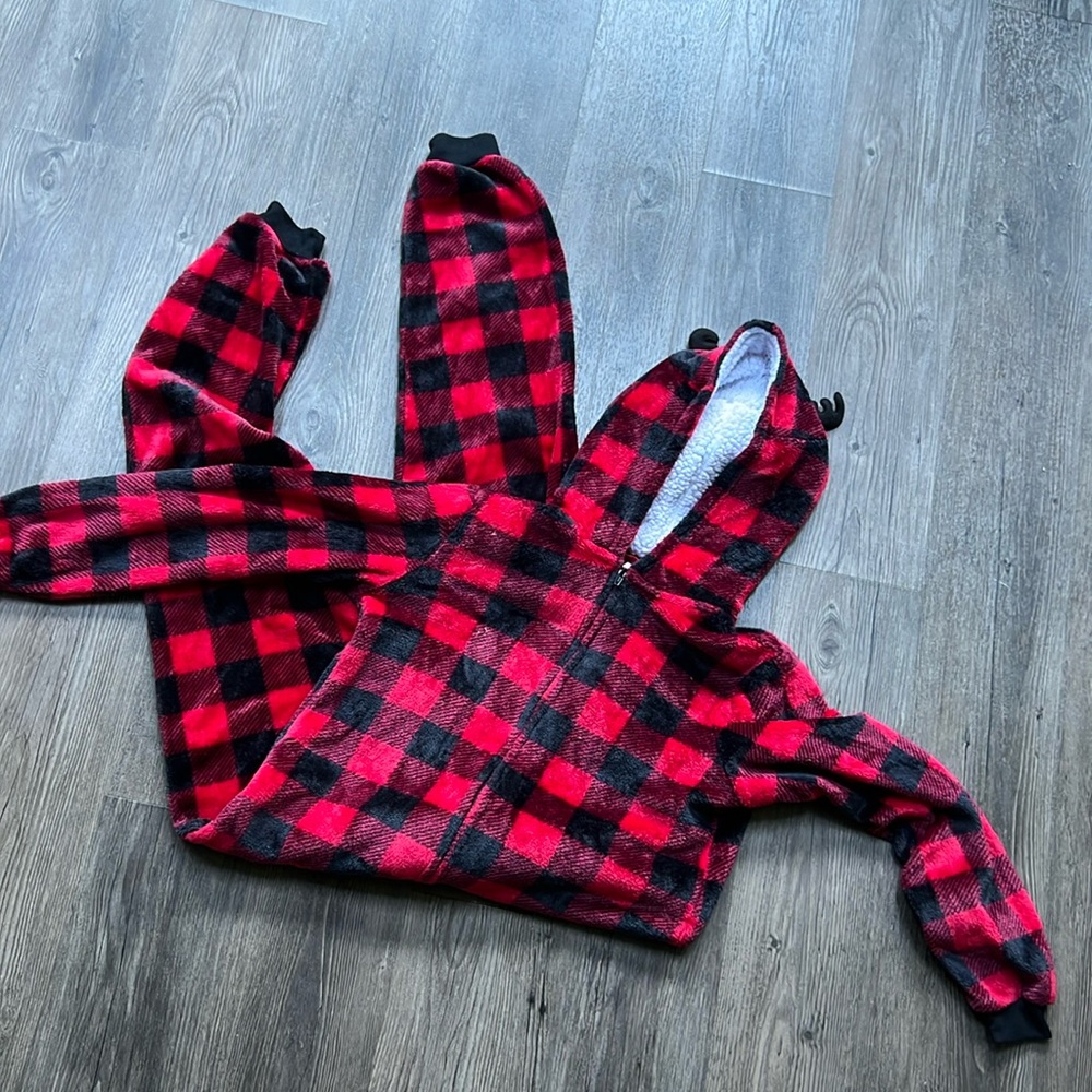 Youth Holiday Reindeer Fleece Pajamas